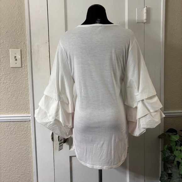 INC Night Rider Puffed Layered Sleeves Blouse - Picture 2 of 14